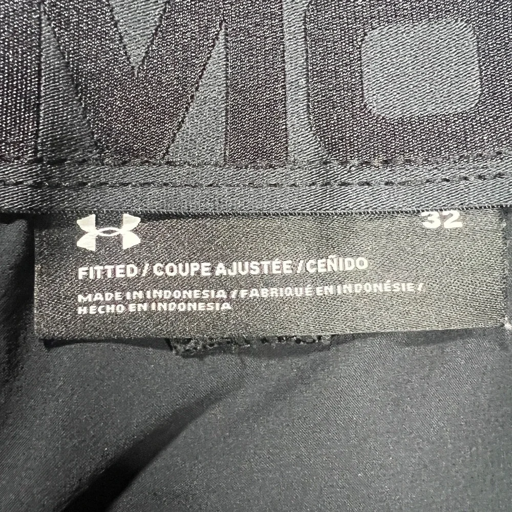 Under Armour Storm Fusion Mens 32 Golf Hiking Pants Fitted Black UPF-50+ 1331851